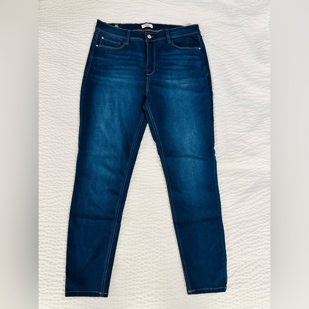 NWT Kensie Dark Blue High Waist Stretch Skinny Jeans 12